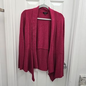Verve ami Asymmetrical cardigan/ sweater hot pink Sz L, pre-owned